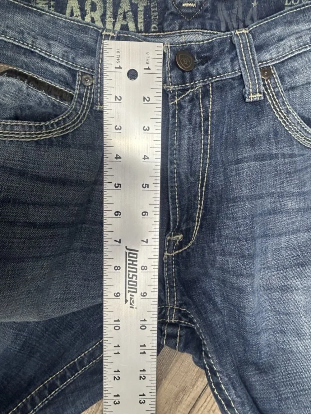 Ariat M4 Low Rise Boot Cut Jeans Men’s 31x34 Blue Denim (actual 32x34) Western